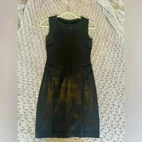 EUC THEORY ARDEN 100% lamb black leather dress - Picture 1 of 6